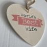 Wooden Hanging Plaque | Heart Shaped Image 8