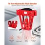 Hydraulic Pipe Bender 16 Ton Manual Copper Exhaust Pipe Bending Machine with 8 Dies (1/2" - 3") and 90 - 180 Adjustable Rollers Image 4