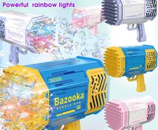 69Hole Bubble Gun Automatic Bubble Maker Luminous Kids Electric Bubble Machine