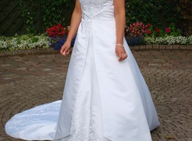 White Wedding Dress and Veil