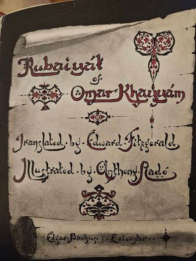 Rubaiyat Omar Khayuam. Translated By Edward Fitzgerald And Illustrated By Anthony Plado. Hardback In Good Condition.  See Photos For Same.