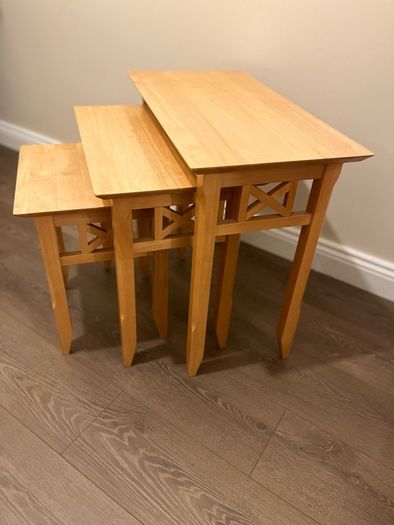 Nest of Tables Solid Oak