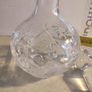 SMALL 22 CM. TALL Crystal Cut and Beveled Decanter NO STAMP Image 6