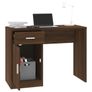 Desk with Drawer & Cabinet Brown Oak Image 5