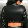 Black  Rockstar faux leather cropped jacket, size S Image 7