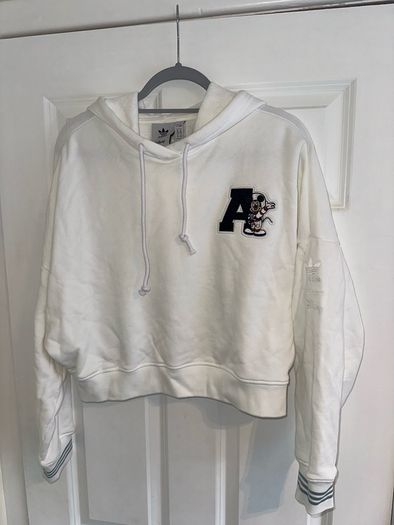 New Adidas Originals Women's Disney Hoodie in White - Size UK 8