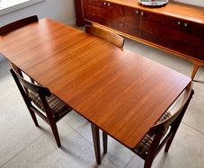 Mid century teak extension dining table and chairs vintage retro