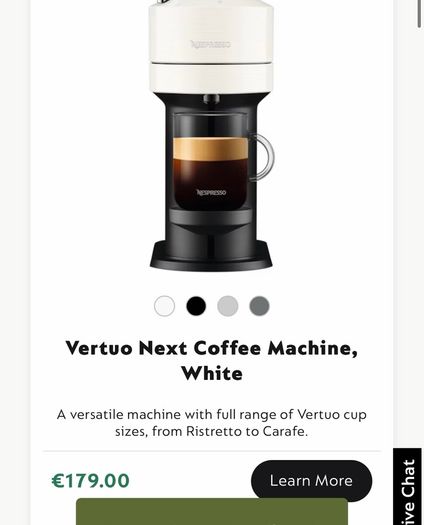 Nespresso Coffee Machine + Capsules Display