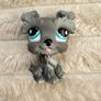 Hasbro Grey Schnauzer Littlest Pet Shop Dog 1393 approx. 5 cm. Used Please see photos Image 2