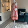 Ladies White Midi Dress with a Multicoloured print by London Times Image 9