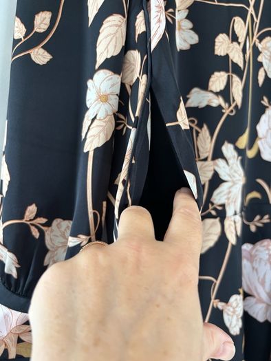 ME+EM Romantic Rose Print Dress