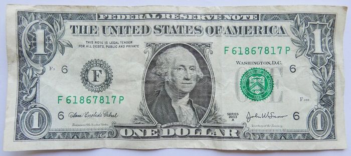 1 Us Dollar Banknotes The United States Of America One Dollar 1 Usd