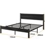 King Size Bed Frame with Wooden Headboard  Under-Bed Storage for Master Bedroom, Couples, Heavy Duty Metal Frame 800 lbs, Noise-Free, No Box Spring Needed, Easy Assembly , Black Oak Image 7