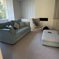 3 seater sofa and footstool