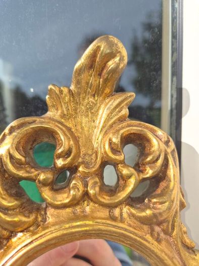 old 13 inches tall  gilt  mirror