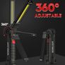 LED Torch Rechargeable Work Light, Emergency Inspection Lamp 360 Rotate Mechanic Light with Magnetic Base Hook (2 Pack, Black) Image 6