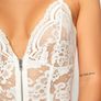 Ann Summers TAYLOR - White Lace Bodysuit + hold up stockings Image 3