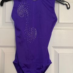 Sparkly purple leotard