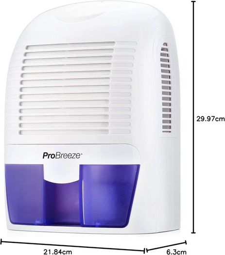 Dehumidifier 1500ml Portable Air Dehumidifier for Damp, Mould, Moisture in Home, Kitchen, Bedroom, Caravan, Office, Garage, Bathroom, Basement
