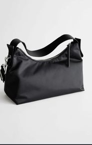 & Other Stories black nylon hangbag crossbody