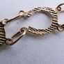 Vintage Horseshoe 9ct Solid Gold Bracelet Length 8" - 5,34g Image 4