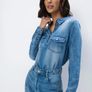 Jeans look shirt size fits xs s m never worn Image 2