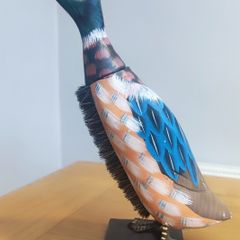 Wooden Hand Carved Hand Painted Duck Clothes Brush