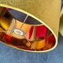 Ochre velvet lampshades Image 2