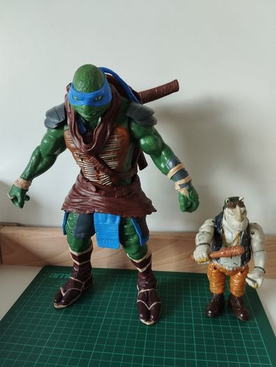 Teenage Mutant Ninja Turtles Action Figures  Leonardo (2014) & Rocksteady (2015)