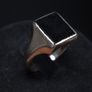 Vintage 9ct Gold Dublin Onyx Signet Ring Image 3