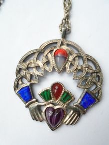 Claddagh pendant, Jewellery, Sol D'Or necklace,Statement jewellery, gift.
