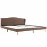 Bed Frame Brown Fabric 150x200 cm Image 2