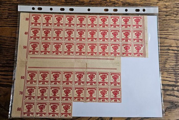 Germany 1919 Stamp Sheet