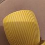 Yellow ribbed plant pot Image 3