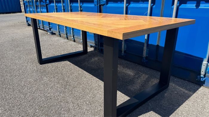 Danish Design Herringbone Oak Dining Table, Ex Display