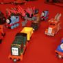 Thomas and friends Trackmaster magnetic volcano drop set and Diesel works set with 11 magnetic trains and carriages Image 2