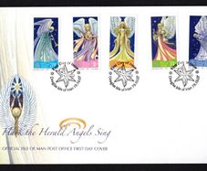 2007 Isle of Man Christmas Hark the Herald Angels Sing Commemorative Stamps First Day Cover (FDC)