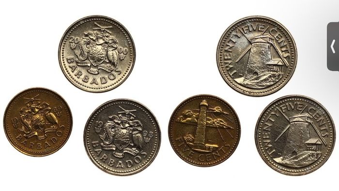 Barbados - 5 cents 1989, 1998, 2000