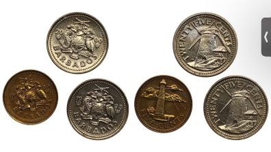 Barbados - 5 cents 1989, 1998, 2000