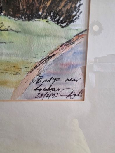 "Bridge at Laragh" Watercolour by Michael Walsh - Signed and dated