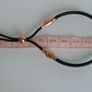 Pandora  leather cord bracelet with rose gold details Image 5