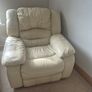 Cream Leather Sofa Image 3
