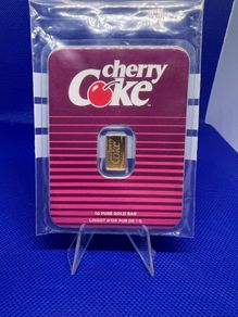 Pamp 1g Gold bar , coin CHERRY COKE , 40th Anniversary Limited Edition