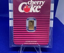 Pamp 1g Gold bar , coin CHERRY COKE , 40th Anniversary Limited Edition