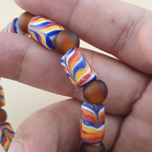 Vintage Venetian african Style Trade Glass Beads Bracelet