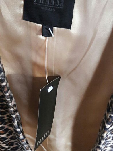 Womens  Leopard print short jacket by FRANSA Size Medium