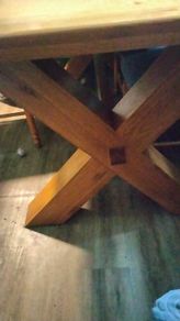 Wooden dining table and 6 chairs