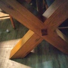 Wooden dining table and 6 chairs