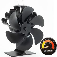 Log Burner Fan Silent Operation | 6-Blade Stove Fans Log Burners | Wood Burner Fans Heat Powered | Fan for Wood Burning Stove | Fireplace Accessories Tools