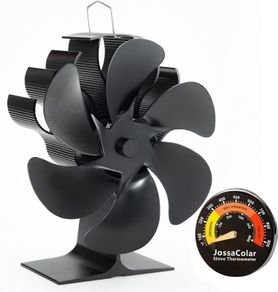 Log Burner Fan Silent Operation | 6-Blade Stove Fans Log Burners | Wood Burner Fans Heat Powered | Fan for Wood Burning Stove | Fireplace Accessories Tools